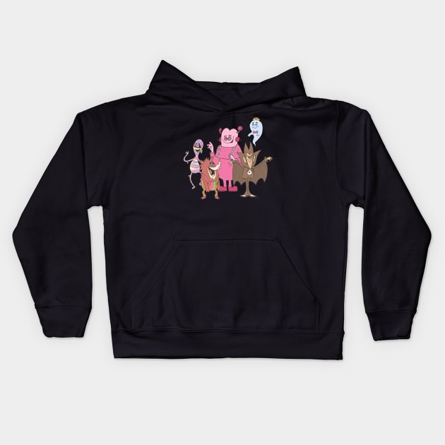 Cereal Monsters! Kids Hoodie by chrisraimoart